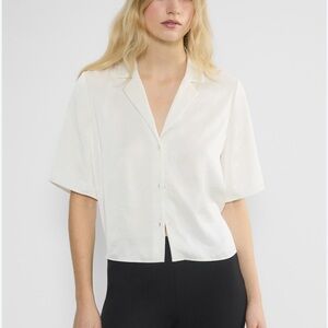 aritzia beso satin shirt